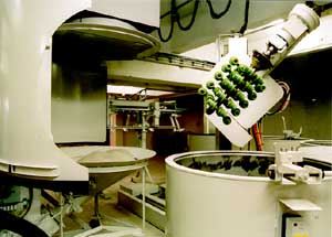 The coating a ceramic shell with the robot Shell-O-Matic